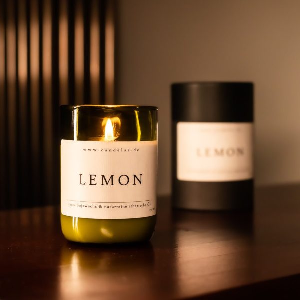 Erlebe den Frischekick mit der natürlichen Duftkerze Lemon von Candelae Mode