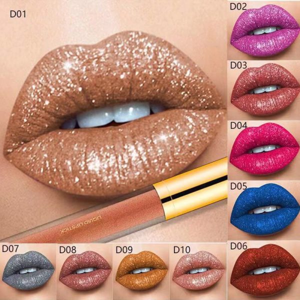 1+1 Gratis | GlimmerLip™ Diamant Metallic Glitter Liquid Lipstick Zu verkaufen