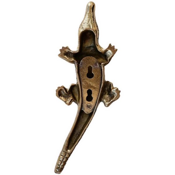 Chewy Crocodile Hook, Recycled brass, Handmade 20 x 7.5 x 4 cm Online – Bild 2