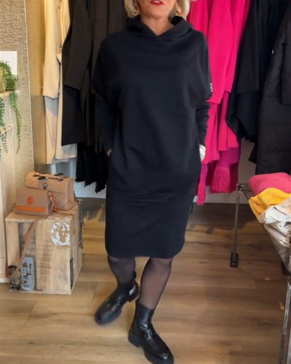 Britta™ - Kuscheliges Kapuzenkleid mit Taschen Online-Verkauf