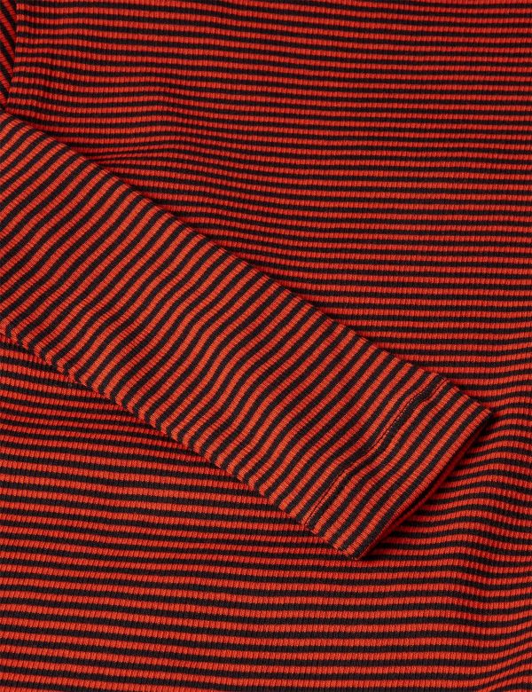 2x2 Cotton Stripe Susi LS Top, Fiery Red Black Rabatt – Bild 3