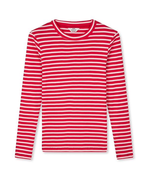 2x2 Cotton Stripe Tuba Tee LS, High Risk Red White Alyssum Verkauf – Bild 2